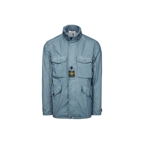STONE ISLAND Светло-синий Мужские Куртки