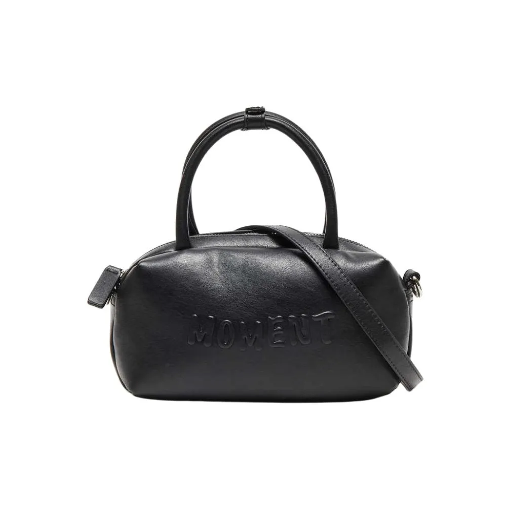 Three Blessings ПУ (полиуретан) Bowling Bag Сумка через плечо Сумка среднего размера Женская Черная