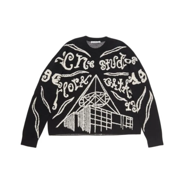 Acne Studios Jacquard logo Ribbed Jumper