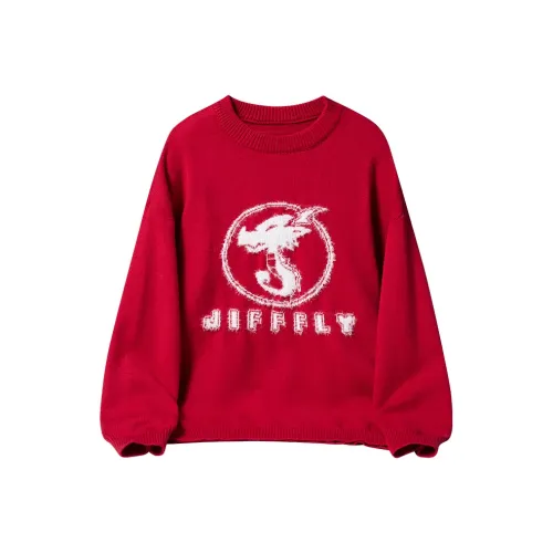Jifffly Красный Унисекс Трикотаж
