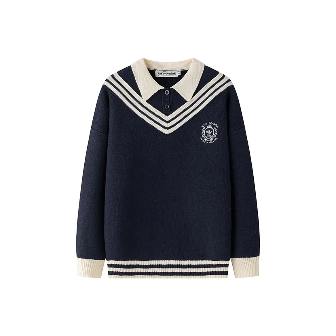 Tokyo Season Knitwear Spring Fall Unisex Navy Blue