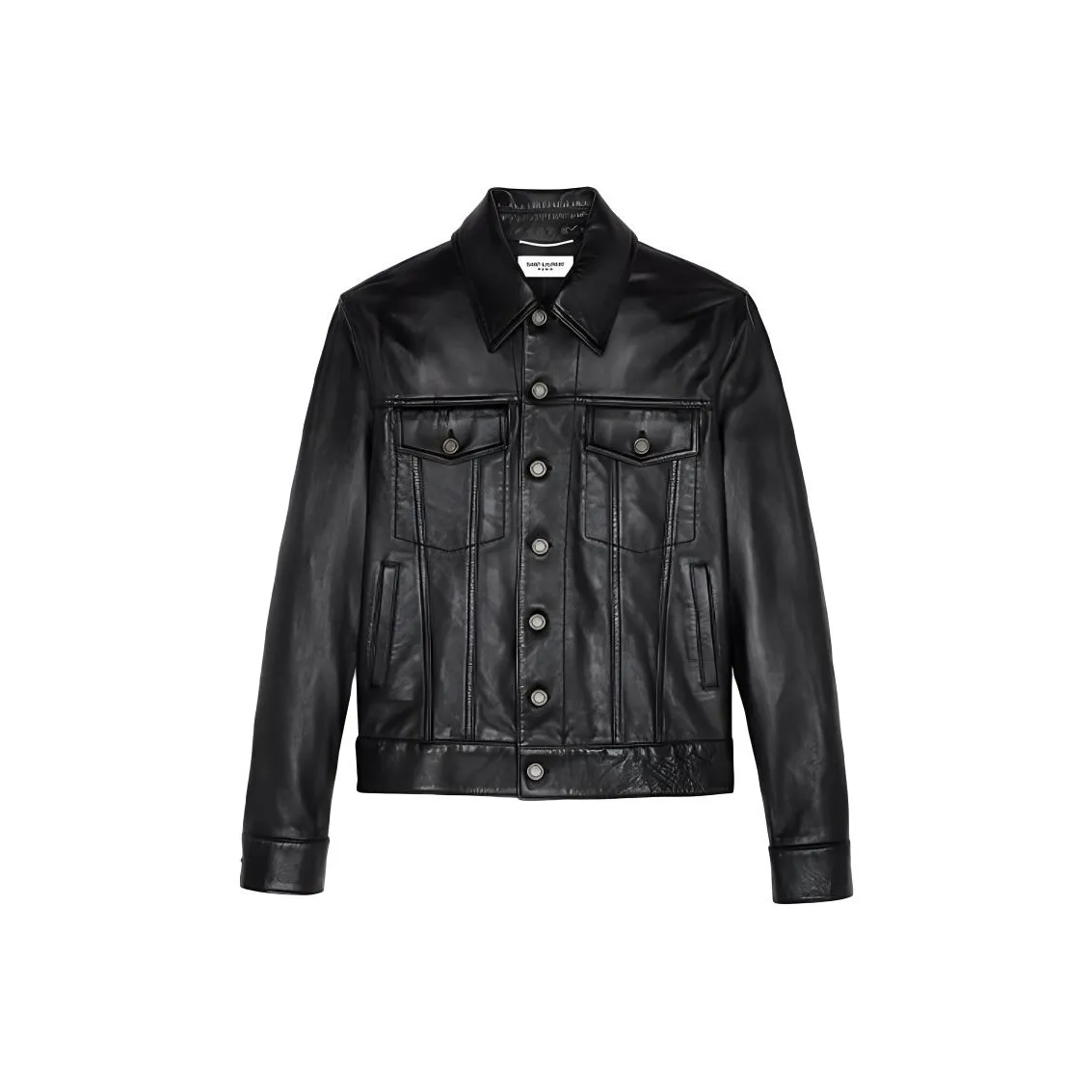 SAINT LAURENT Button up Leather Jacket
