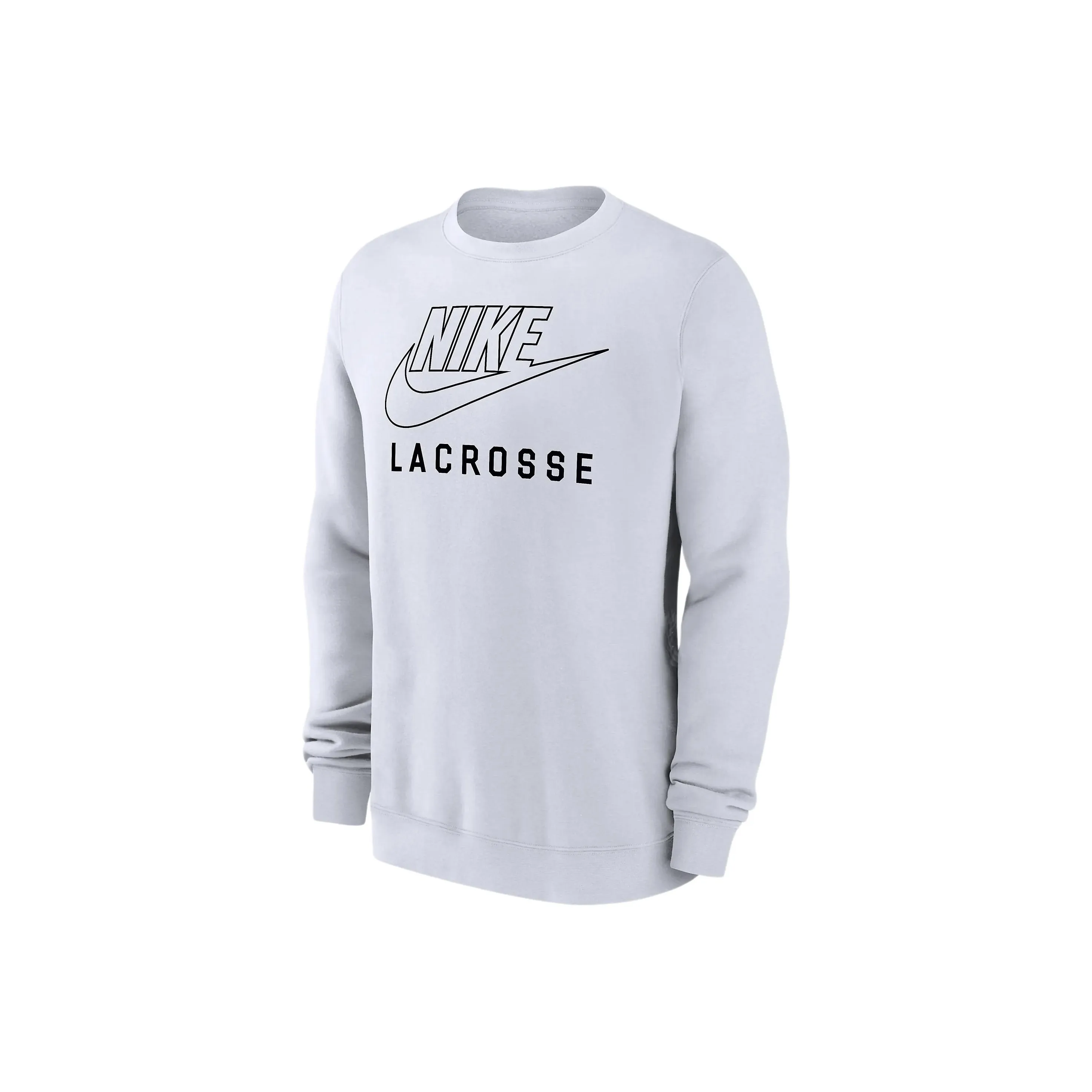 Nike Swoosh Club Fleece Men's Lacrosse Pullover Crew Neck Sweatshirt