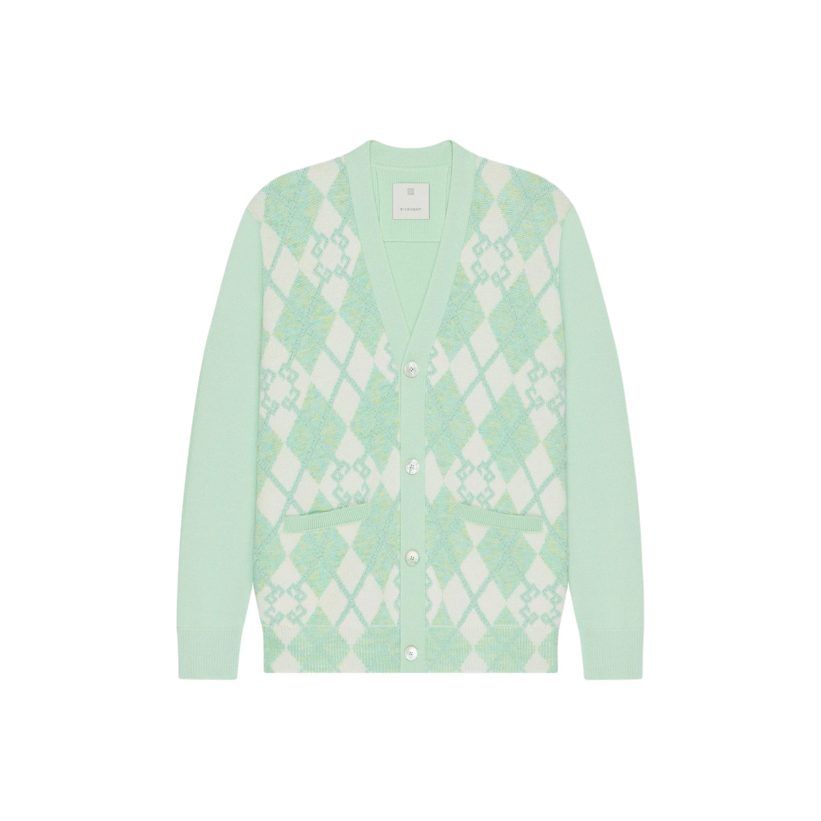 Givenchy Monogram 72 Argyle Knit Cardigan