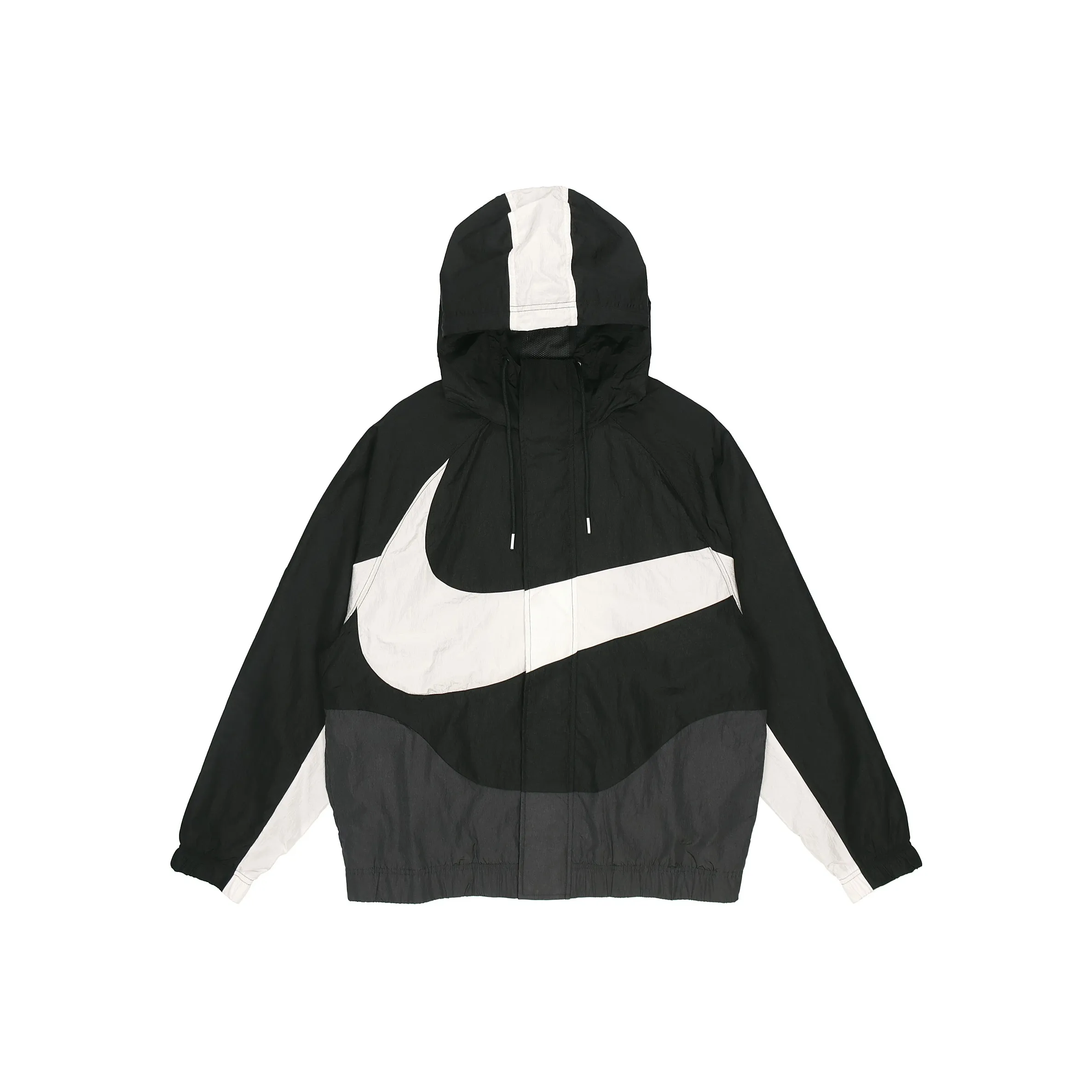 Nike Sportswear Swoosh Hooded Woven Large Logo Jacket Black