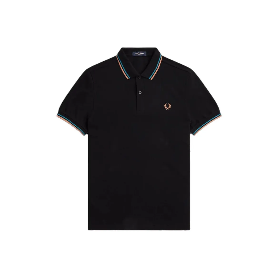 FRED PERRY Поло Мужское Черное Светло-Ржавое