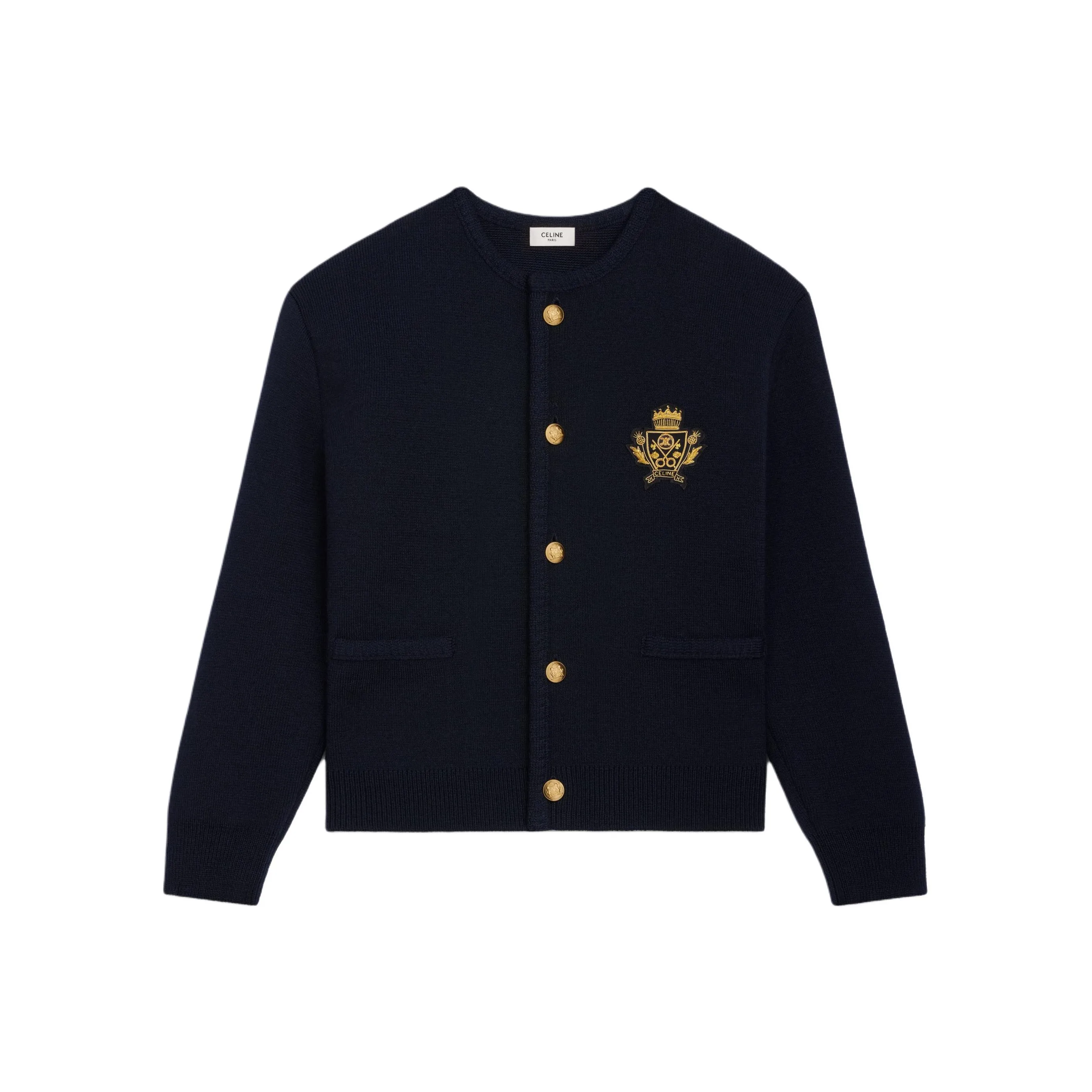 CELINE Cardigan Jacket In Wool