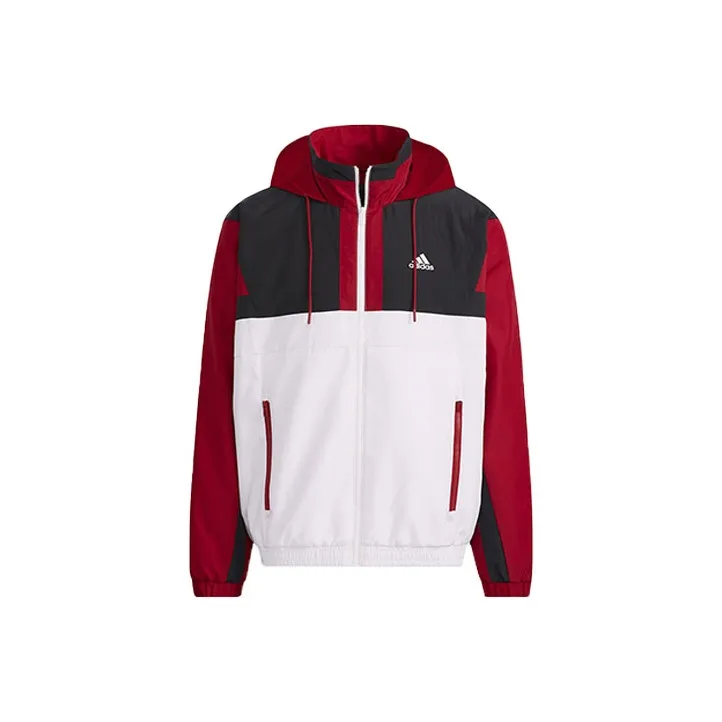 Adidas Куртка Мужская Белая Красная Многоцветная