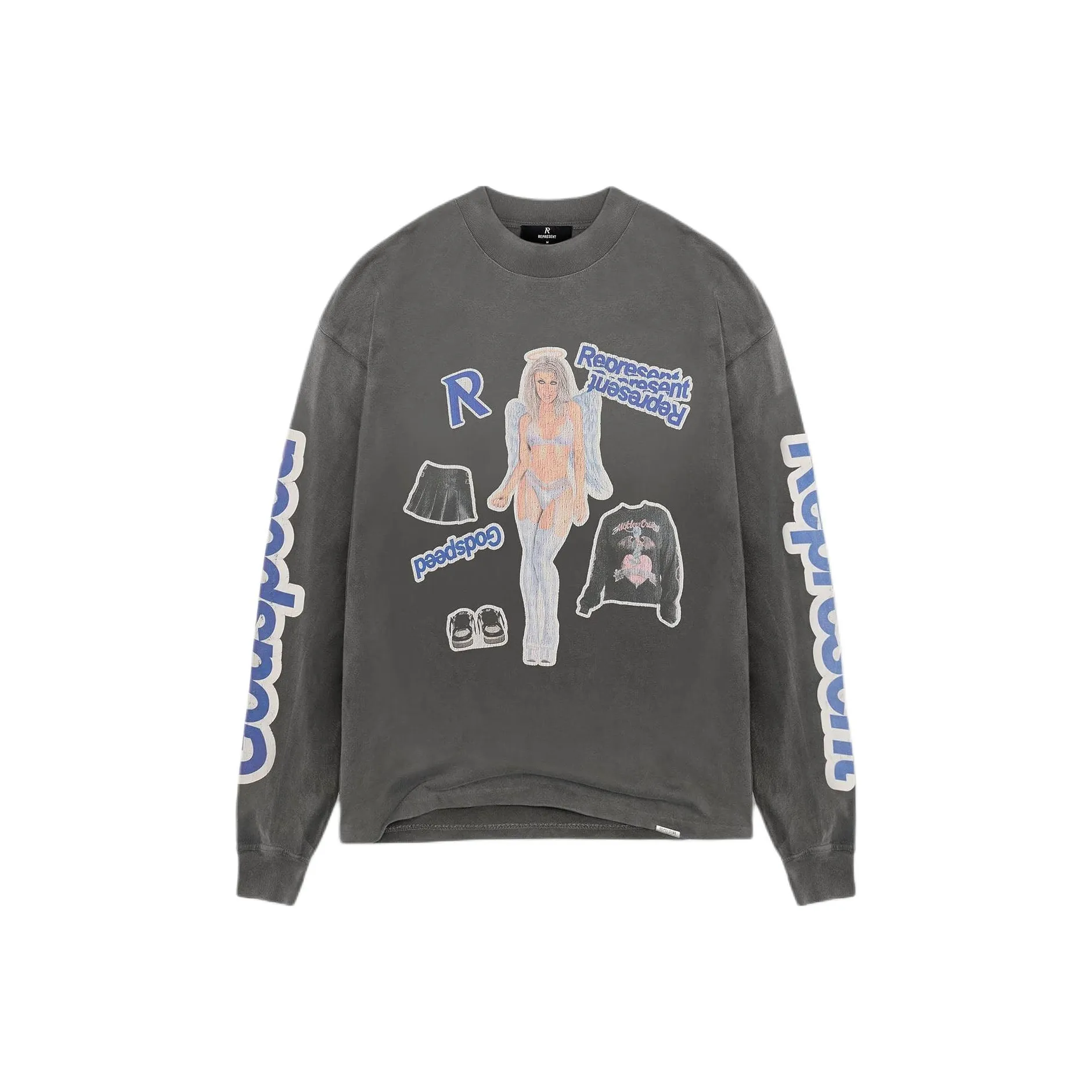 REPRESENT Printed Long sleeve T shirt