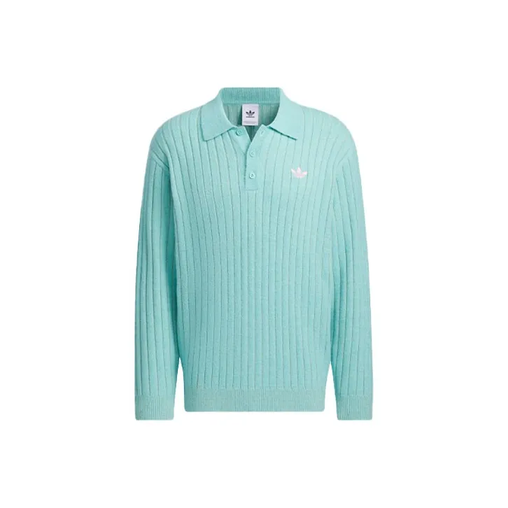 Adidas Originals SS24 V Day Polo Sweater Sweater Unisex Simple Mint Green