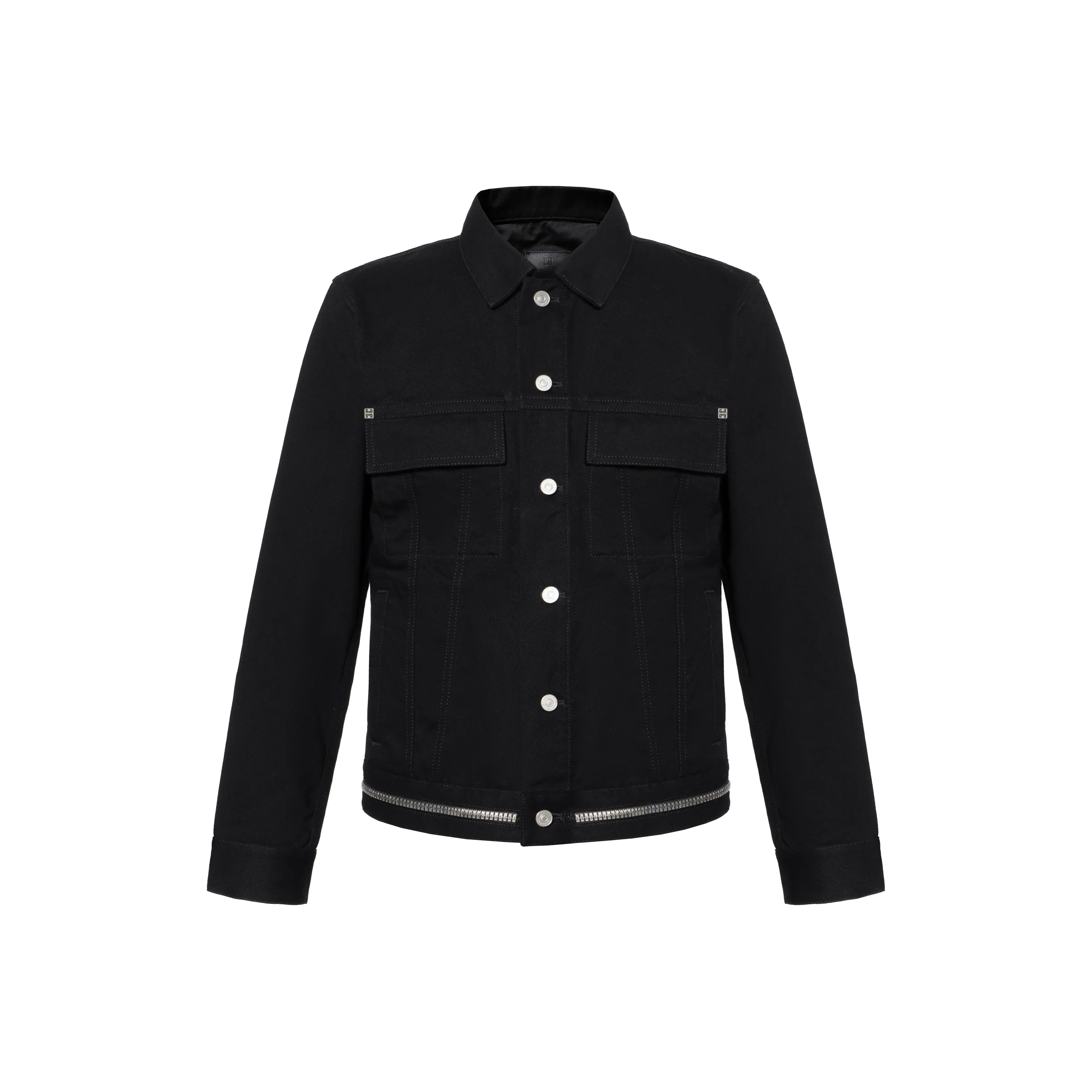 Givenchy Classic Fit 4G Zip And Rivet Denim Jacket