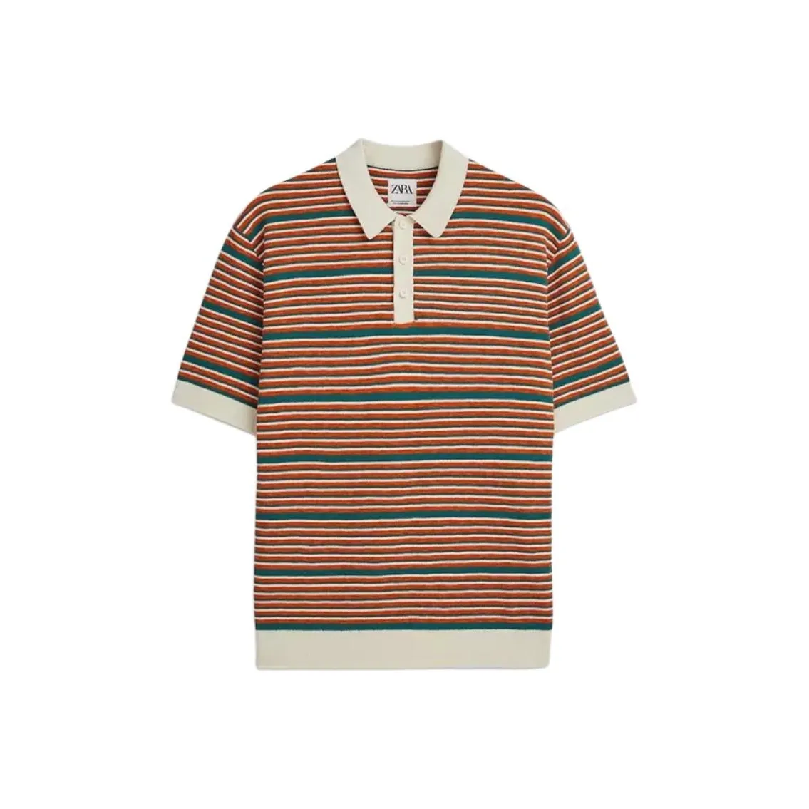 ZARA Polo Shirts Men Orange