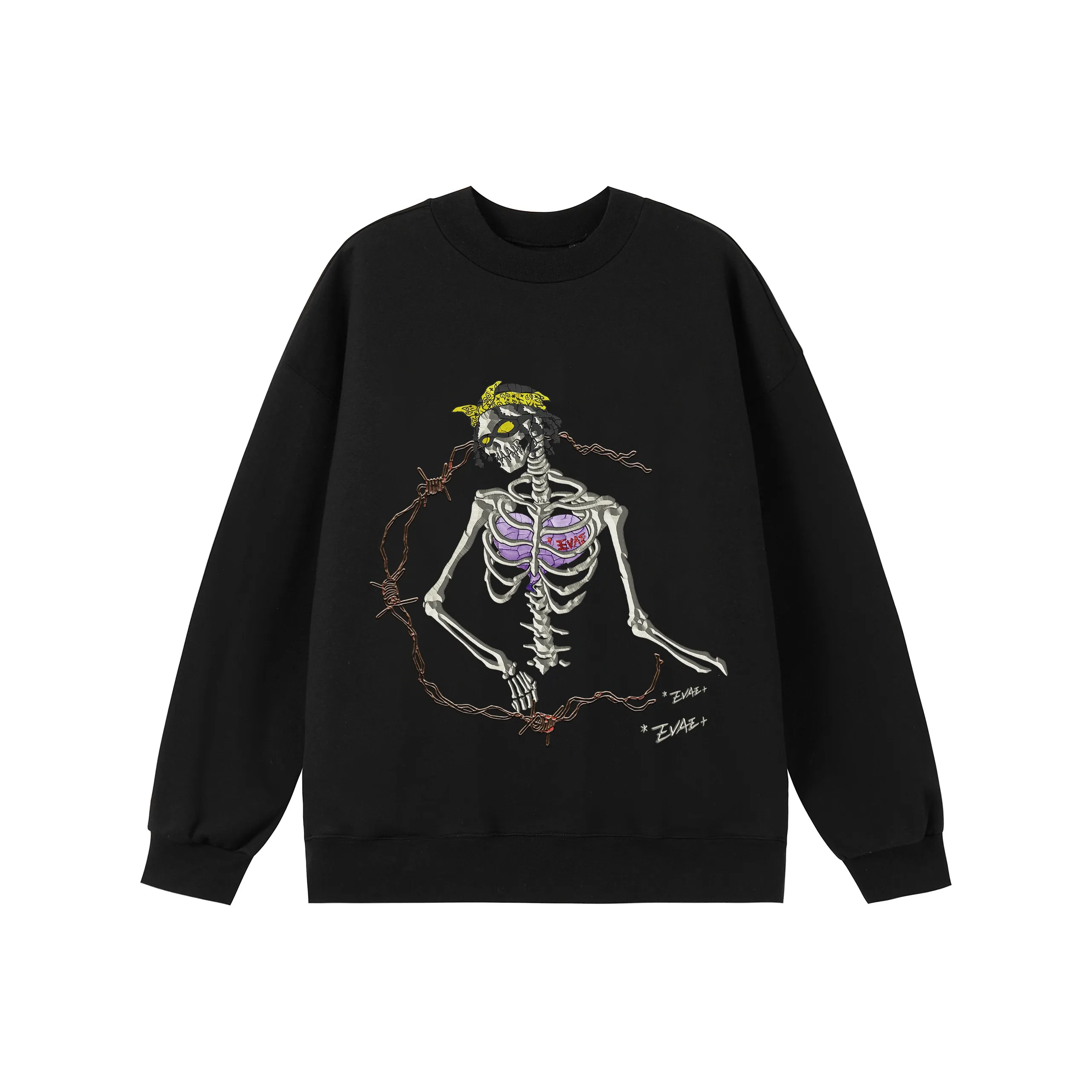 *EVAE+MOB Dreadlocks Model Skull Collection Толстовка Унисекс