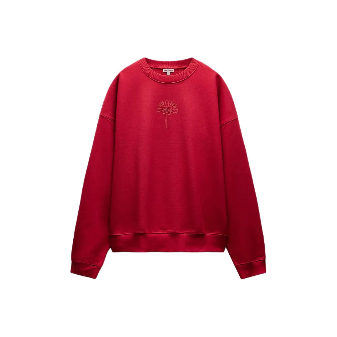 ZARA Red Unisex Свитшоты