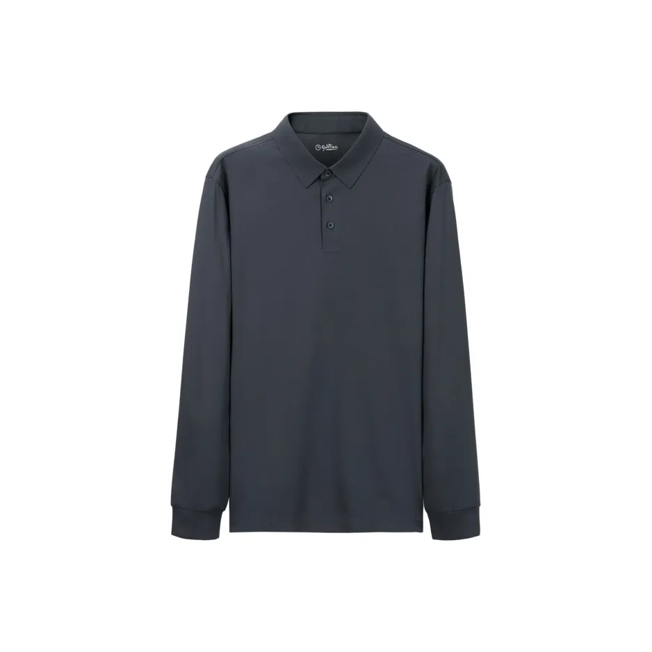 GOLDLION FW24 Sleeved polo Allsaints For Fall And Winter Men's Dark Gray