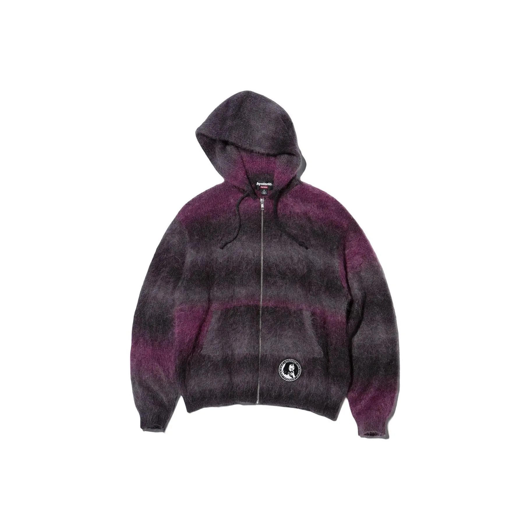 Supreme Hysteric Glamour Mohair Zip Up Hooded Sweater