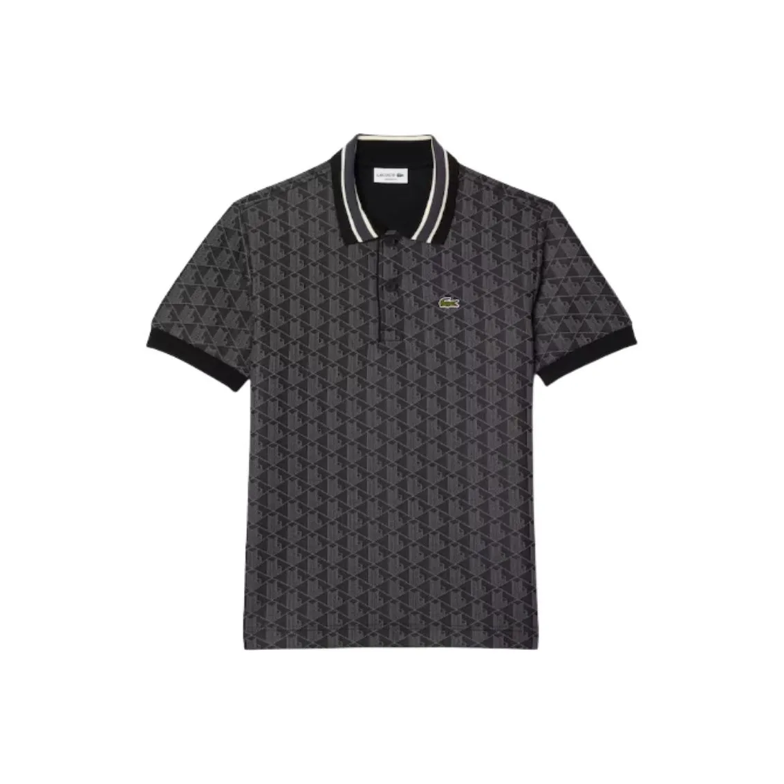 LACOSTE Monogram jacquard Polo Shirt