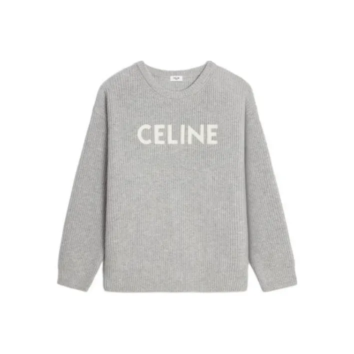 CELINE Oversized CELINE Sweater In Ribbed Wool