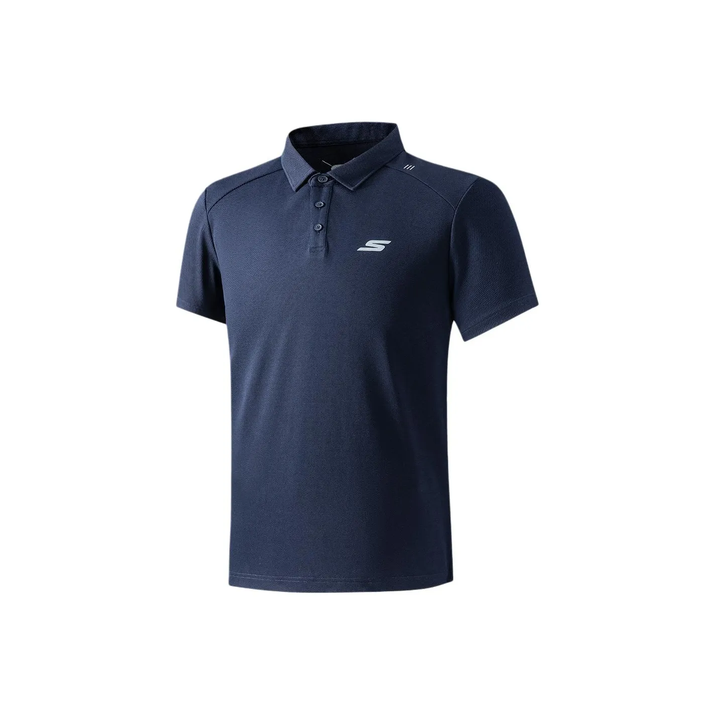 Skechers Поло Мужское Темно-Синий