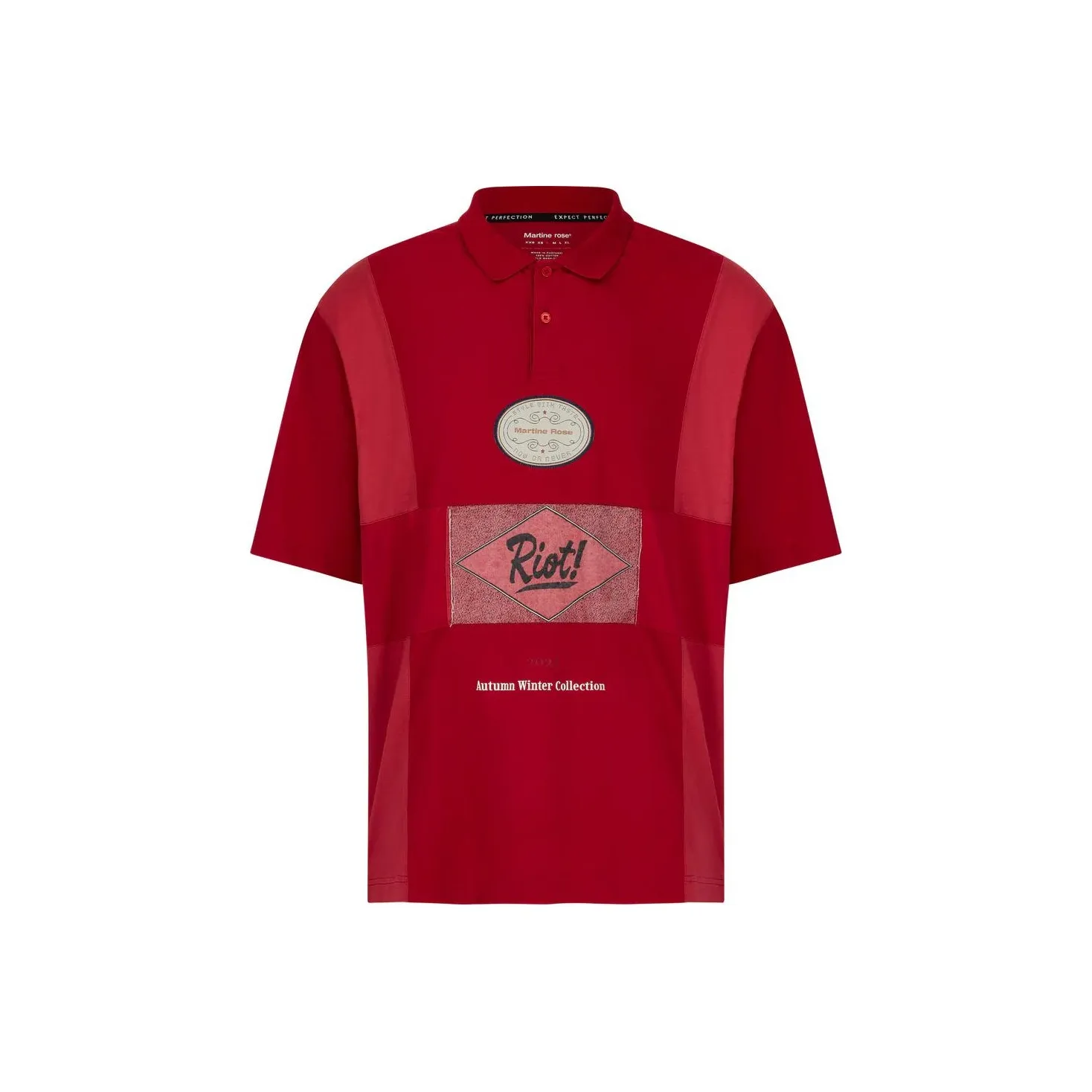 MARTINE ROSE FW24 Поло Мужское Red