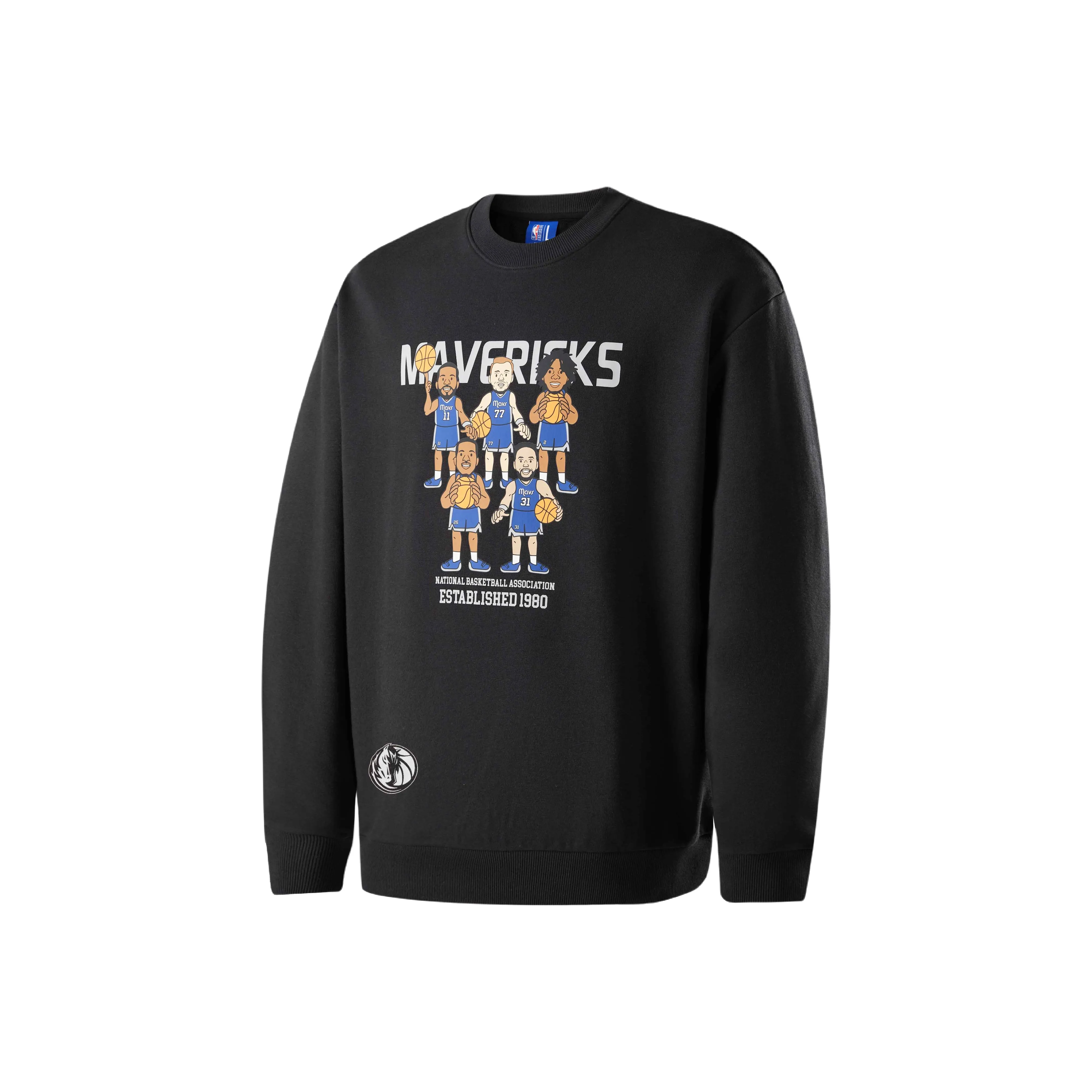 NBA Dallas Mavericks Sweatshirt Unisex Black