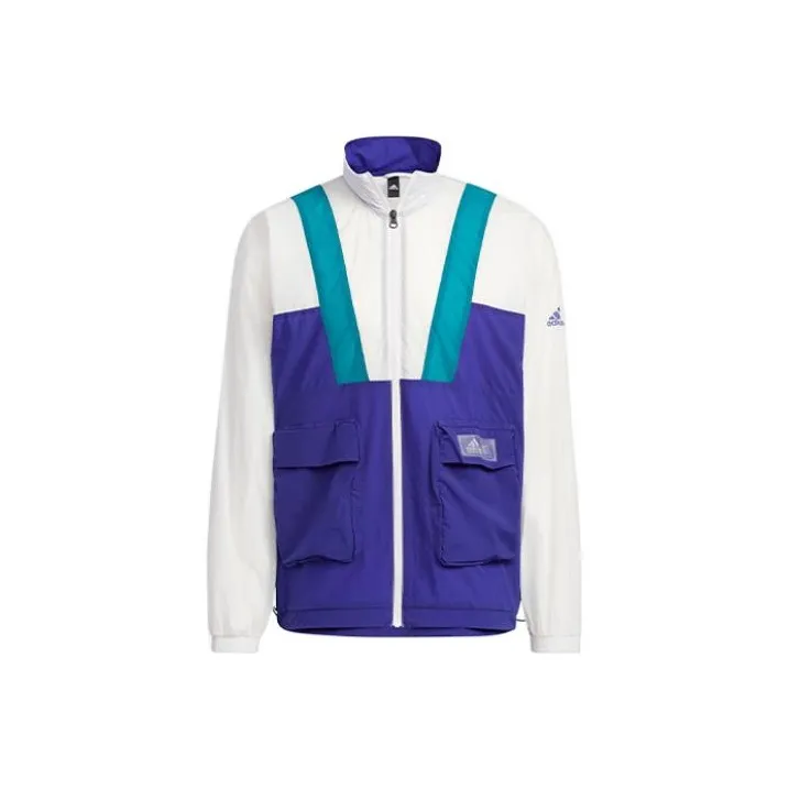 Adidas Originals St Ltwind Wvjk Jackets Men's Blue With White Lettering