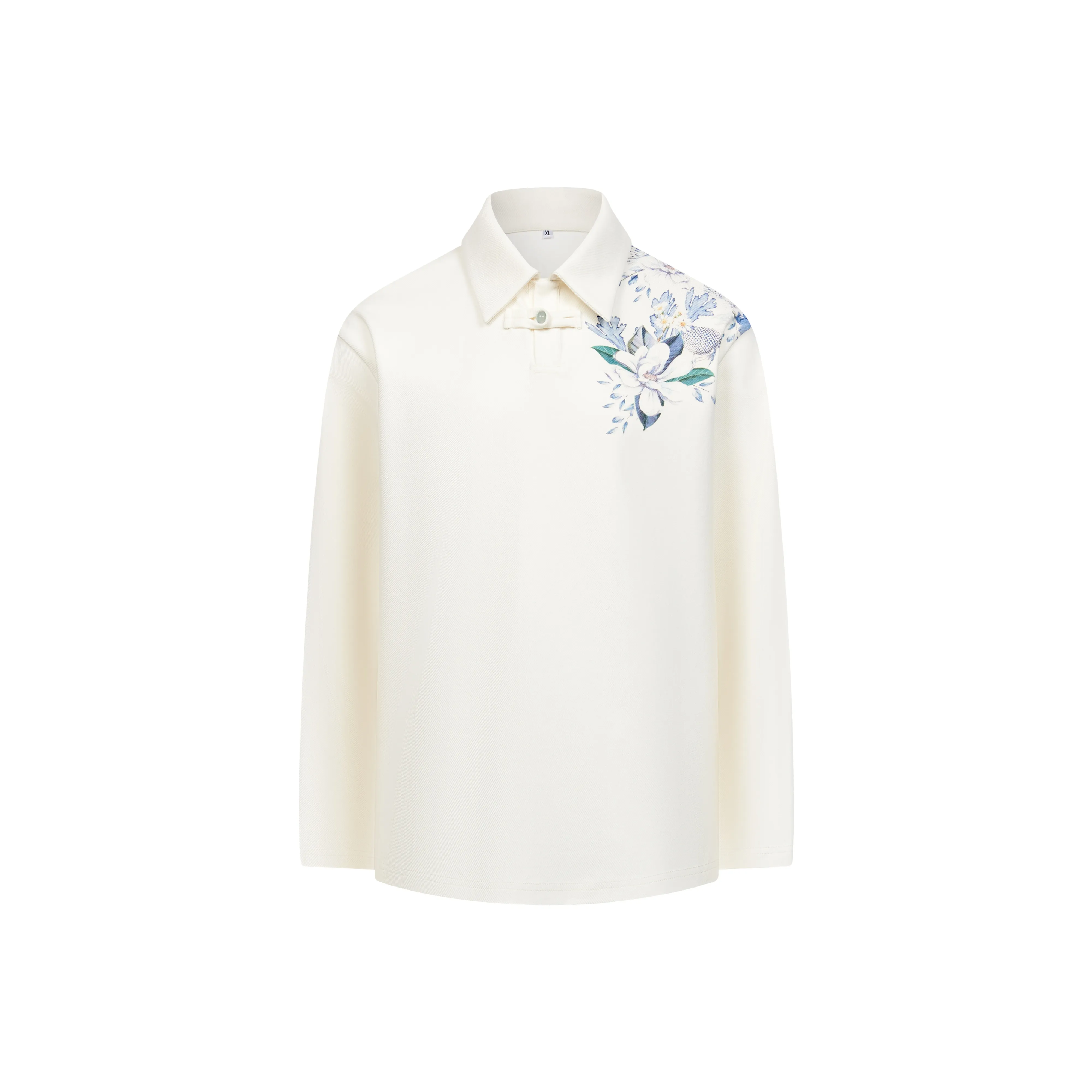 CNEW Jade Buttons Long Sleeved Polo Shirt Unisex