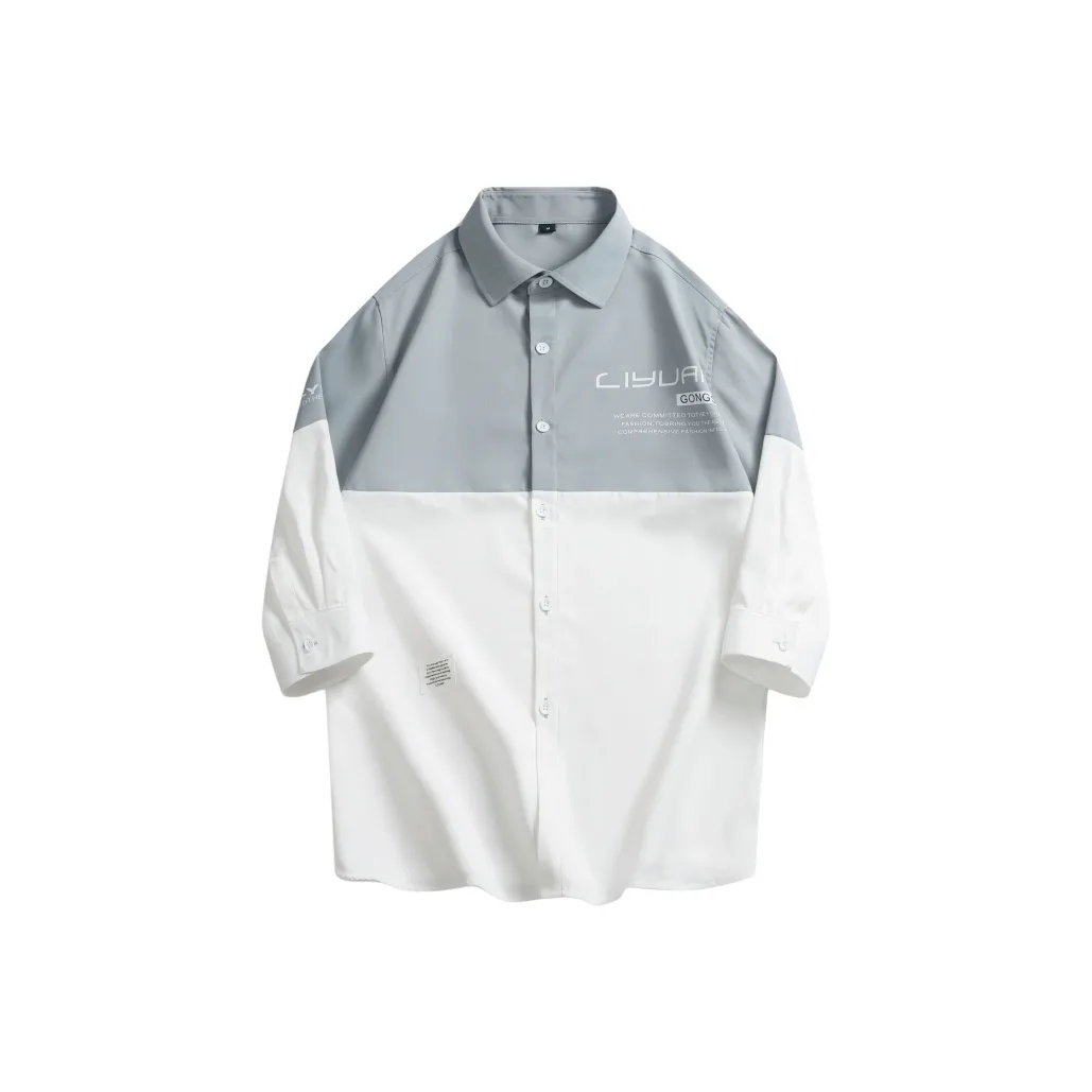 DOUBLE STAR 88 Рубашка Унисекс Синий Белый