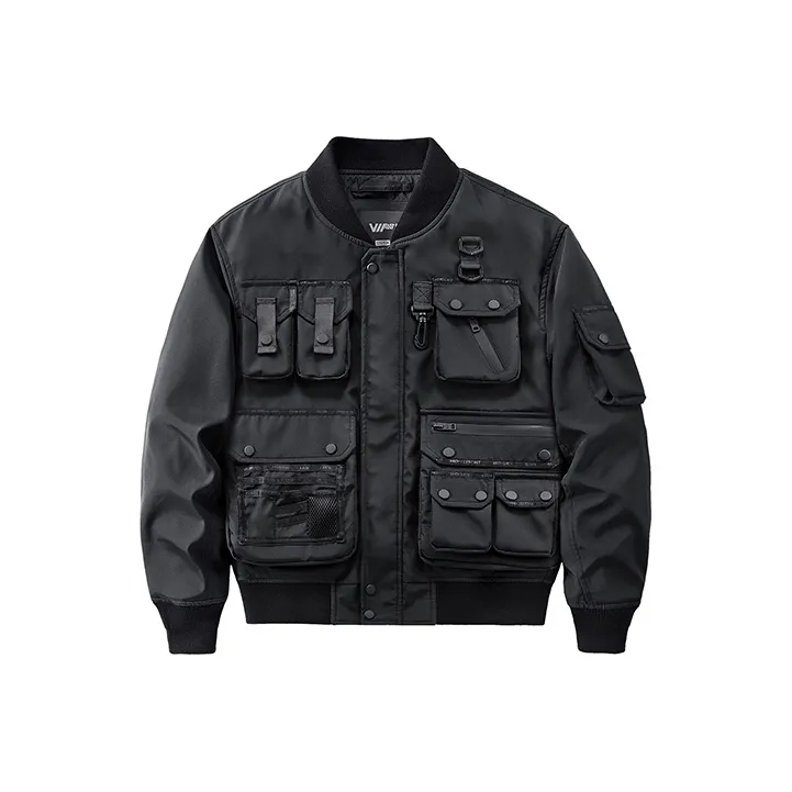 VIP Multi Pocket Tactical Flight Jacket Unisex Black