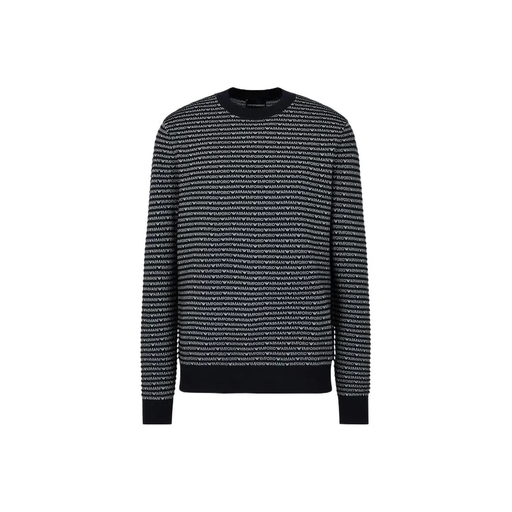 EMPORIO ARMANI SS24 Свитер Мужской Темно-синий