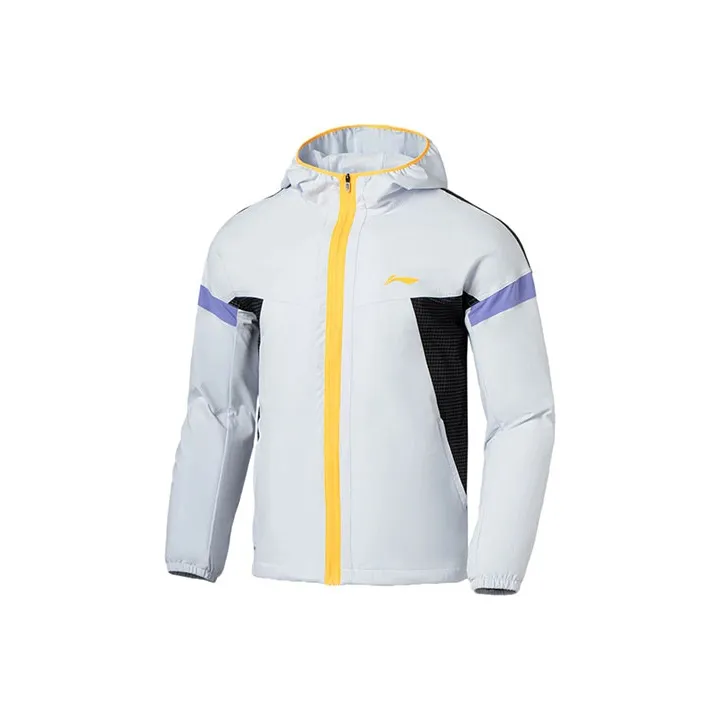 LINING Running Collection Jackets Men Light Frost Blue Fluorescent Mango Orange