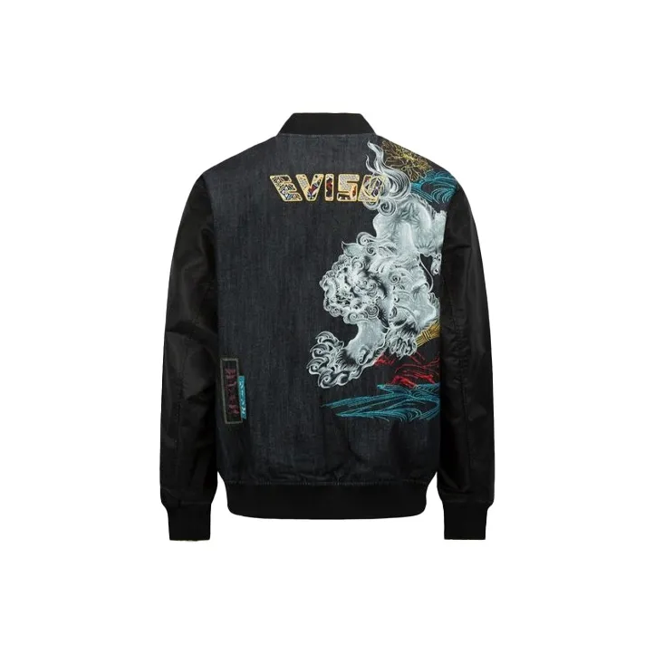 EVISU Jackets Men Denim Blue/Black