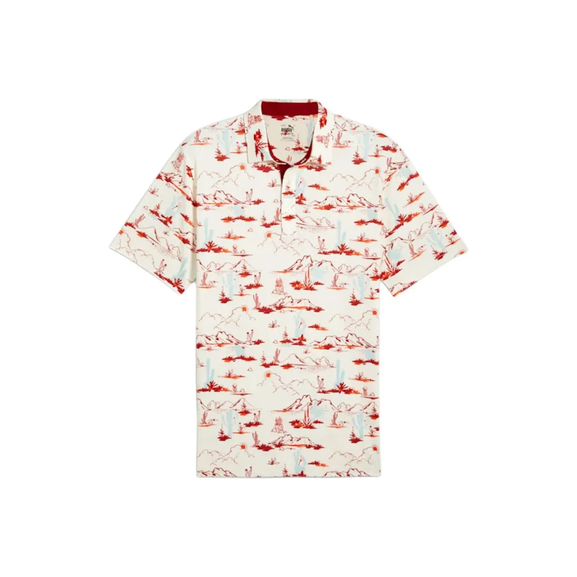 PUMA Golf Matter Bushland Polo Shirt Men's Warm White/Silver Sky