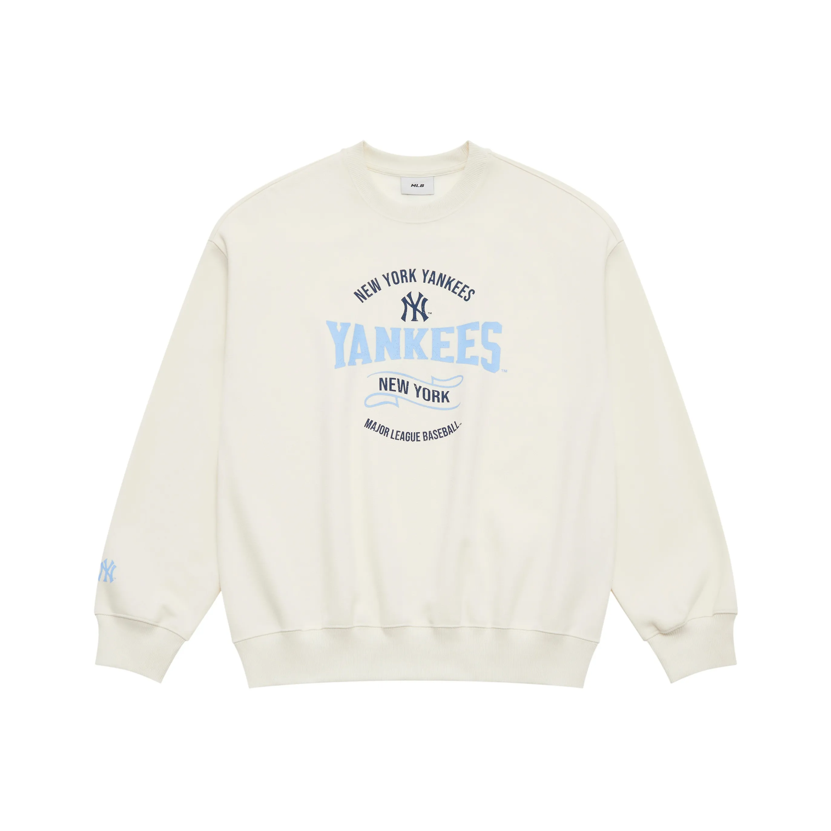 MLB Preppy Style Collection New York Yankees SS25 Толстовка Унисекс Кремовый