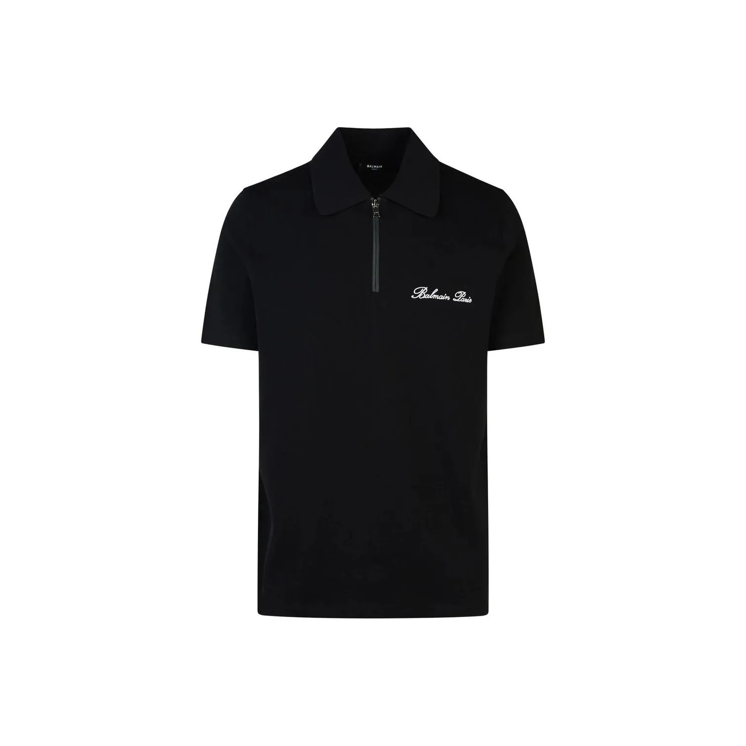 BALMAIN Logo Embroidered Short Sleeved Polo Shirt