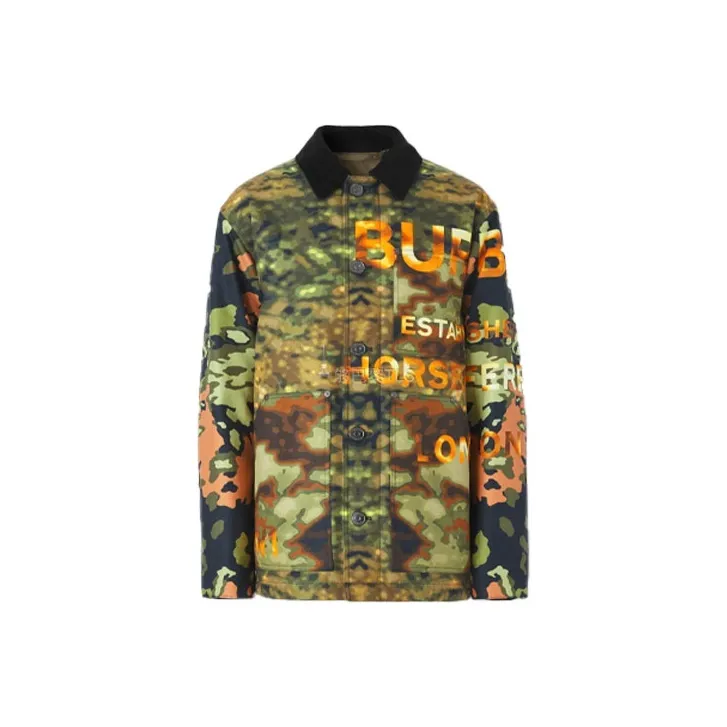 Burberry Camouflage Logo print Jacket