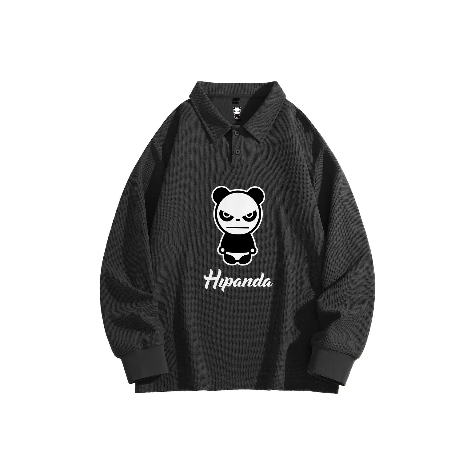 HIPANDA Waffle Knit Polo T Shirt For Spring And Autumn Men's