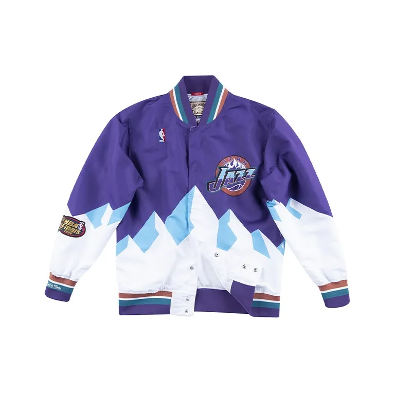 Mitchell Ness Синий с Белым Lettering Унисекс Куртки