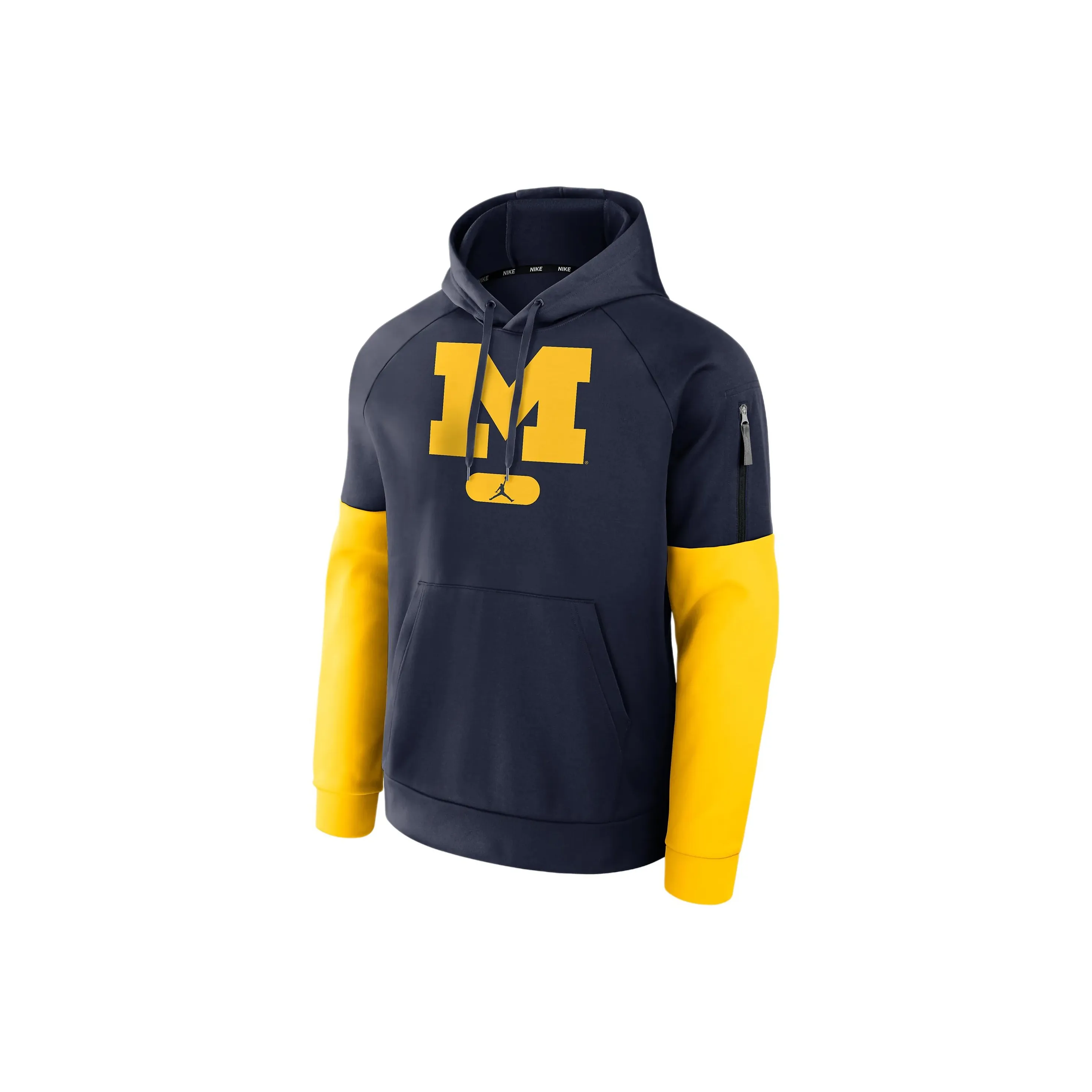 Jordan Michigan Wolverines Fitness Men's Jordan Brand Therma College Pullover Hoodie