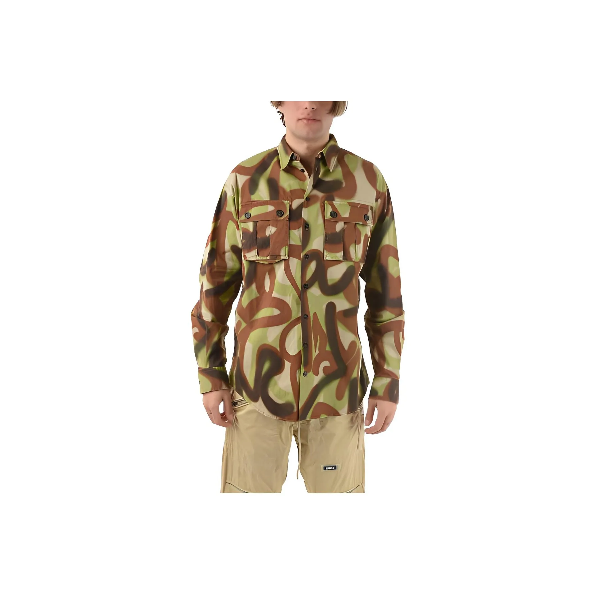 DSQUARED 2 Коричневый Мужские Рубашки