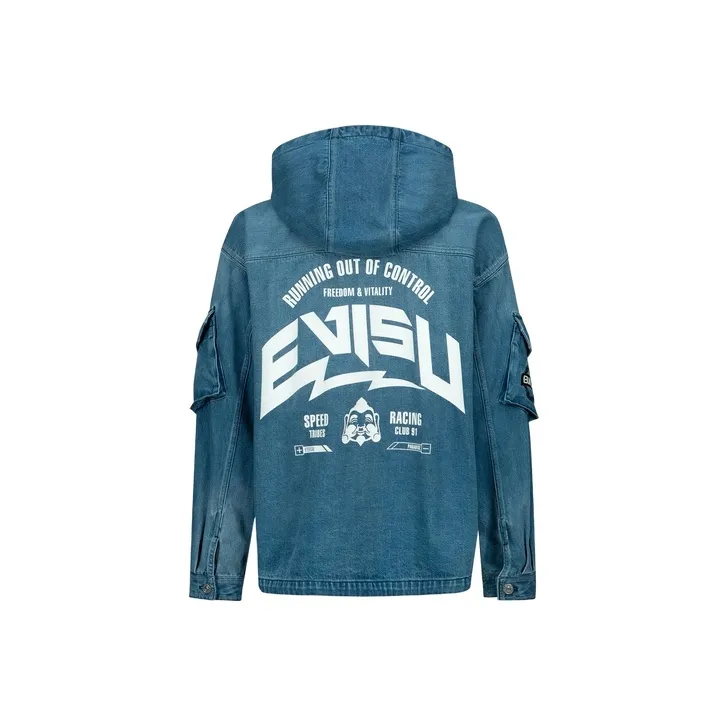 EVISU Jackets Men's Denim Blue