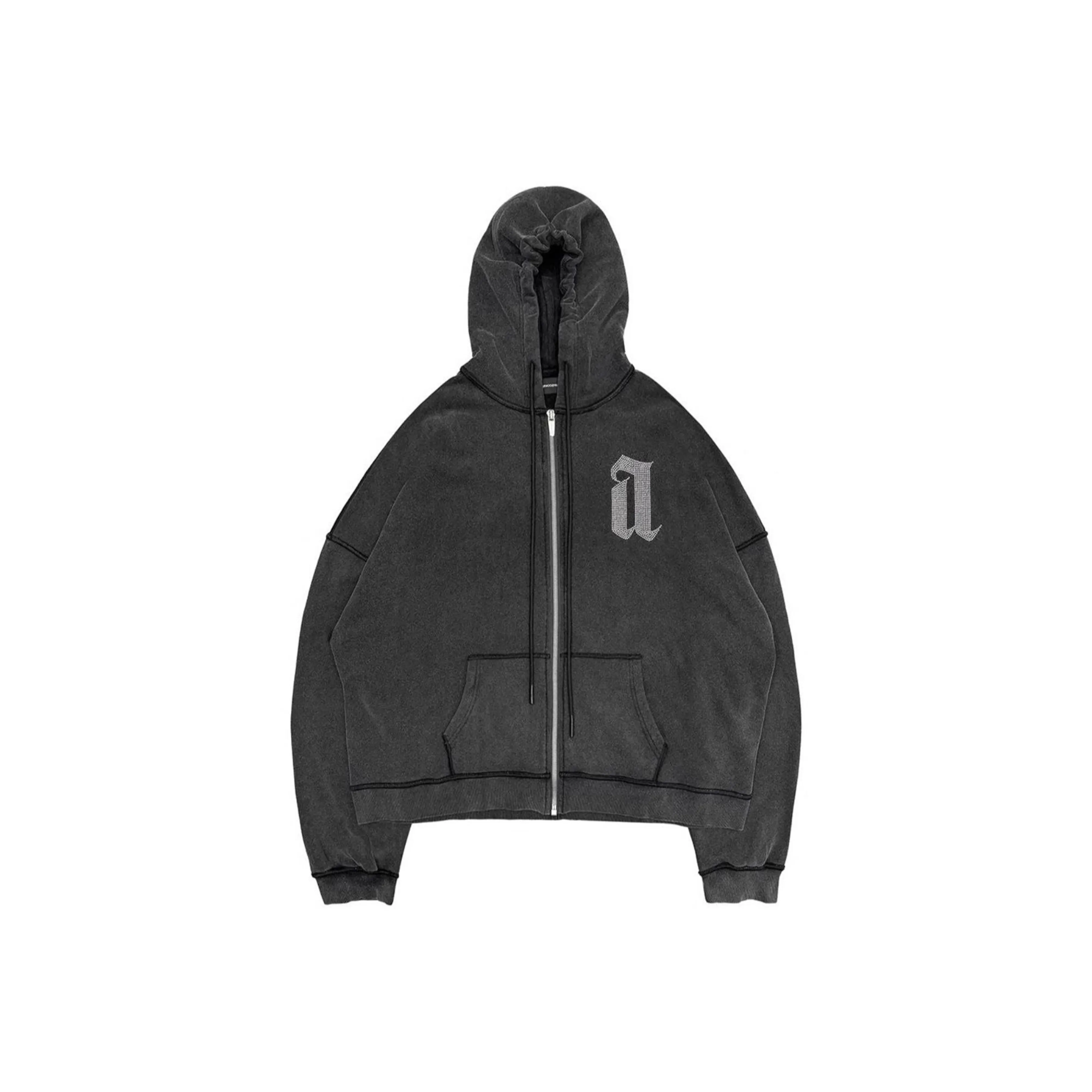ARNODEFRANCE Sweatshirt Loose Fit Style Unisex Washed Black