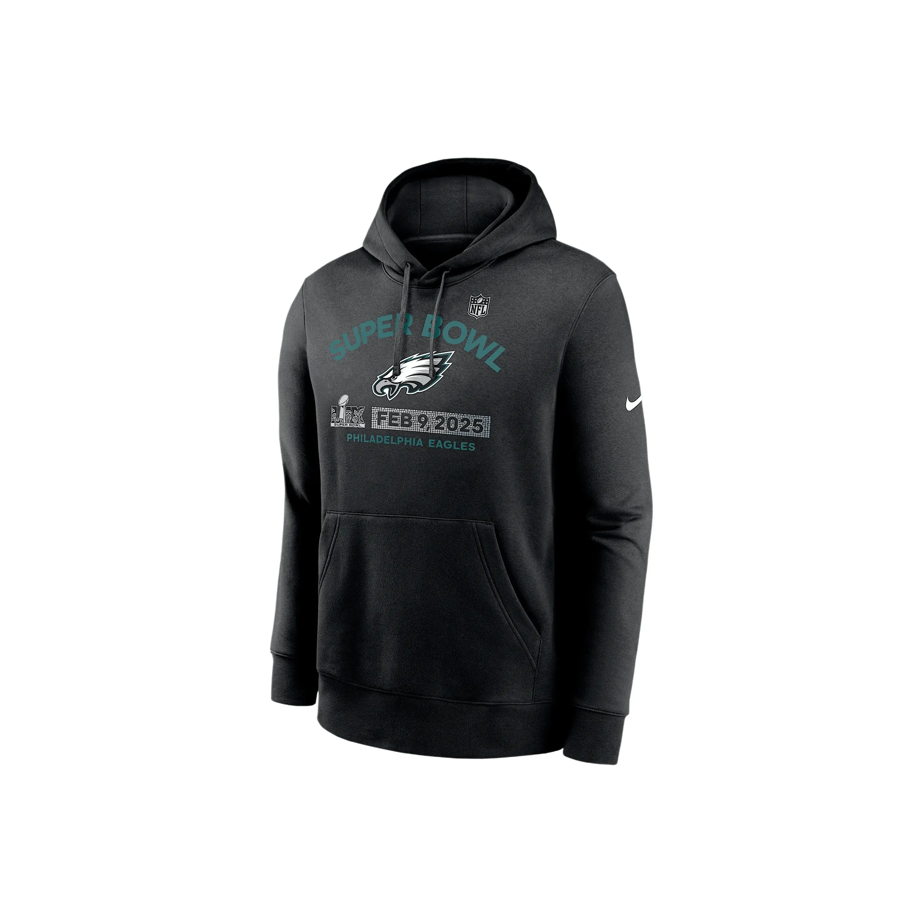 Nike Philadelphia Eagles Super Bowl Lix Bound Team Logo Men's Nike Nfl Pullover Hoodie