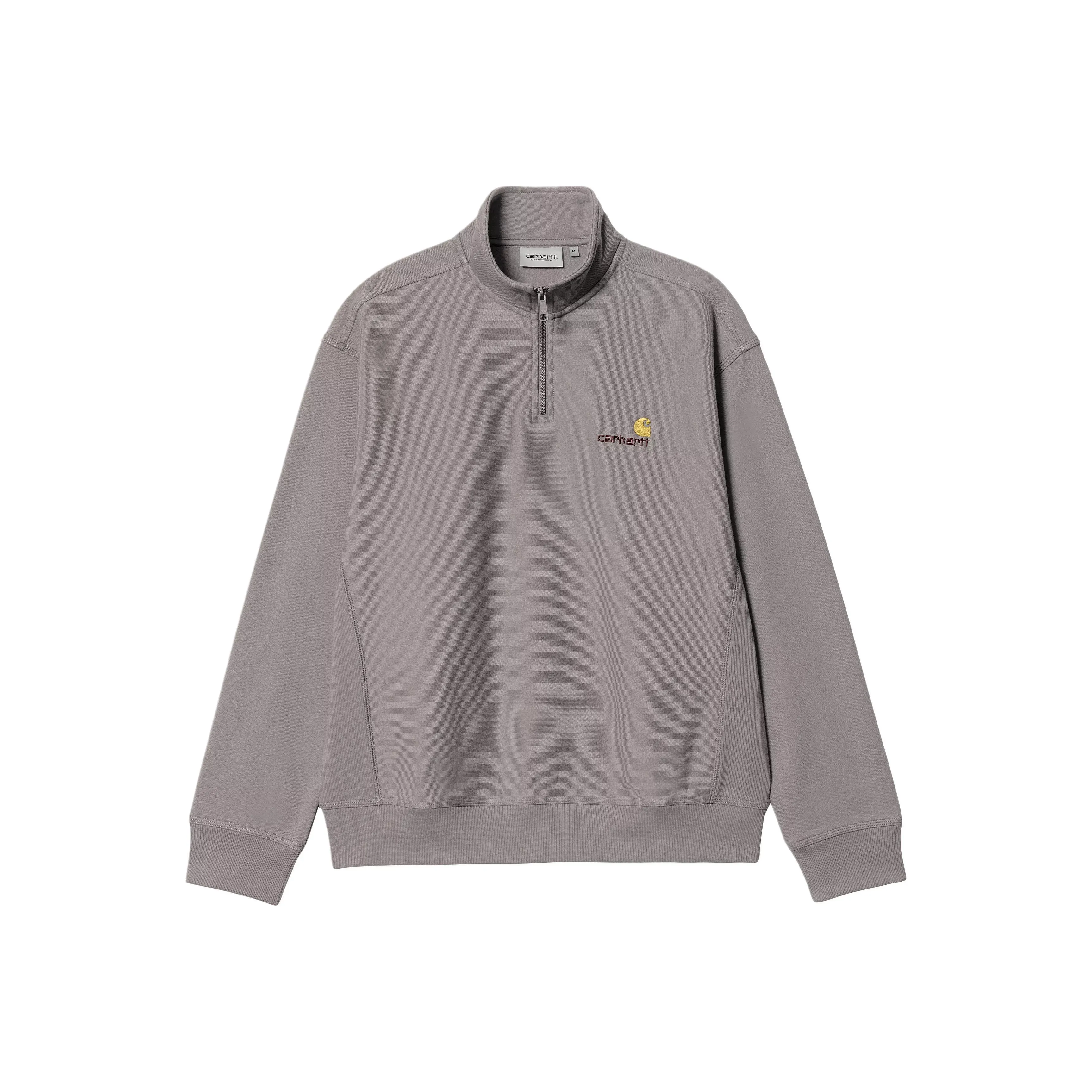 Carhartt WIP FW24 Полузастежка American Script Толстовка Унисекс Серый
