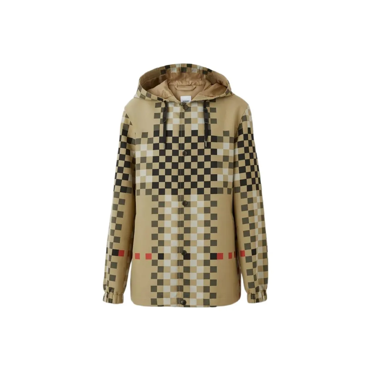 Burberry Pixel Check Hooded Jacket