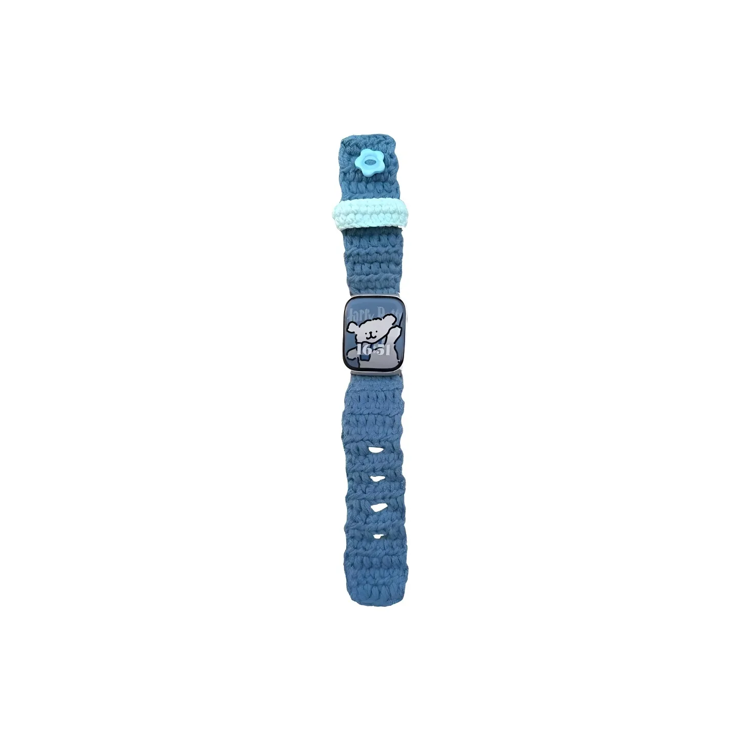Wepro Strap Apple Compatibility Plush Knitted Fabric Buttons Strap Material 49mm