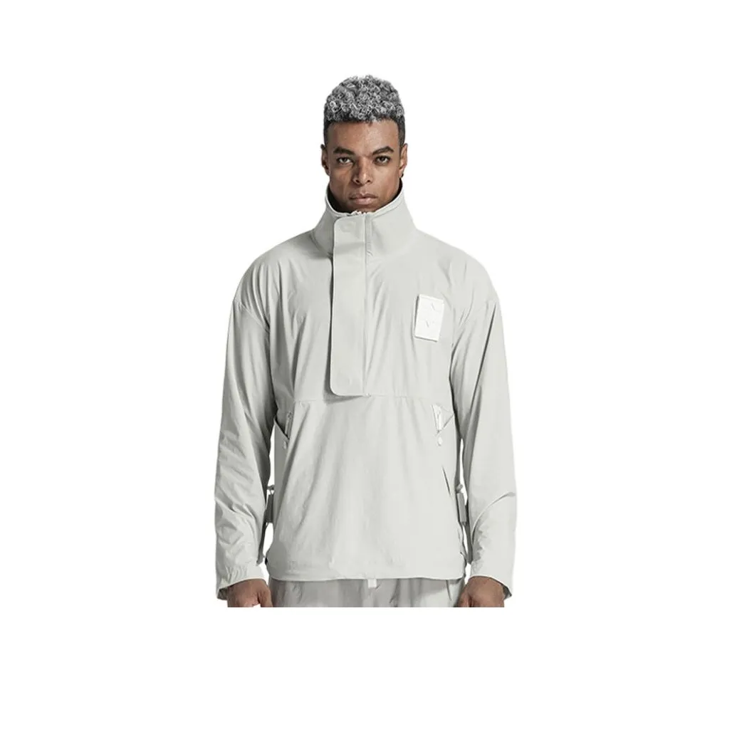 NORVINCY Outerwear Trendy Brand Half Open Collar Without Hood Sweatshirt Unisex