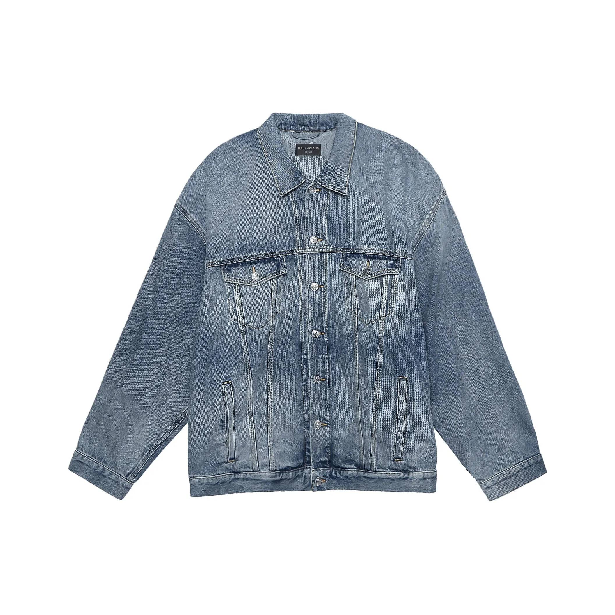 Balenciaga Oversized Political Campaign Logo Denim Jacket