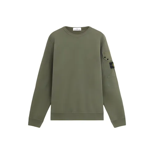 STONE ISLAND Зеленый Унисекс Свитшоты