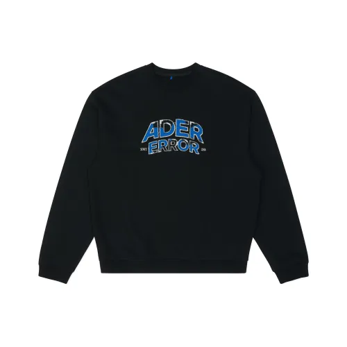 ADER ERROR Черный Унисекс Свитшоты